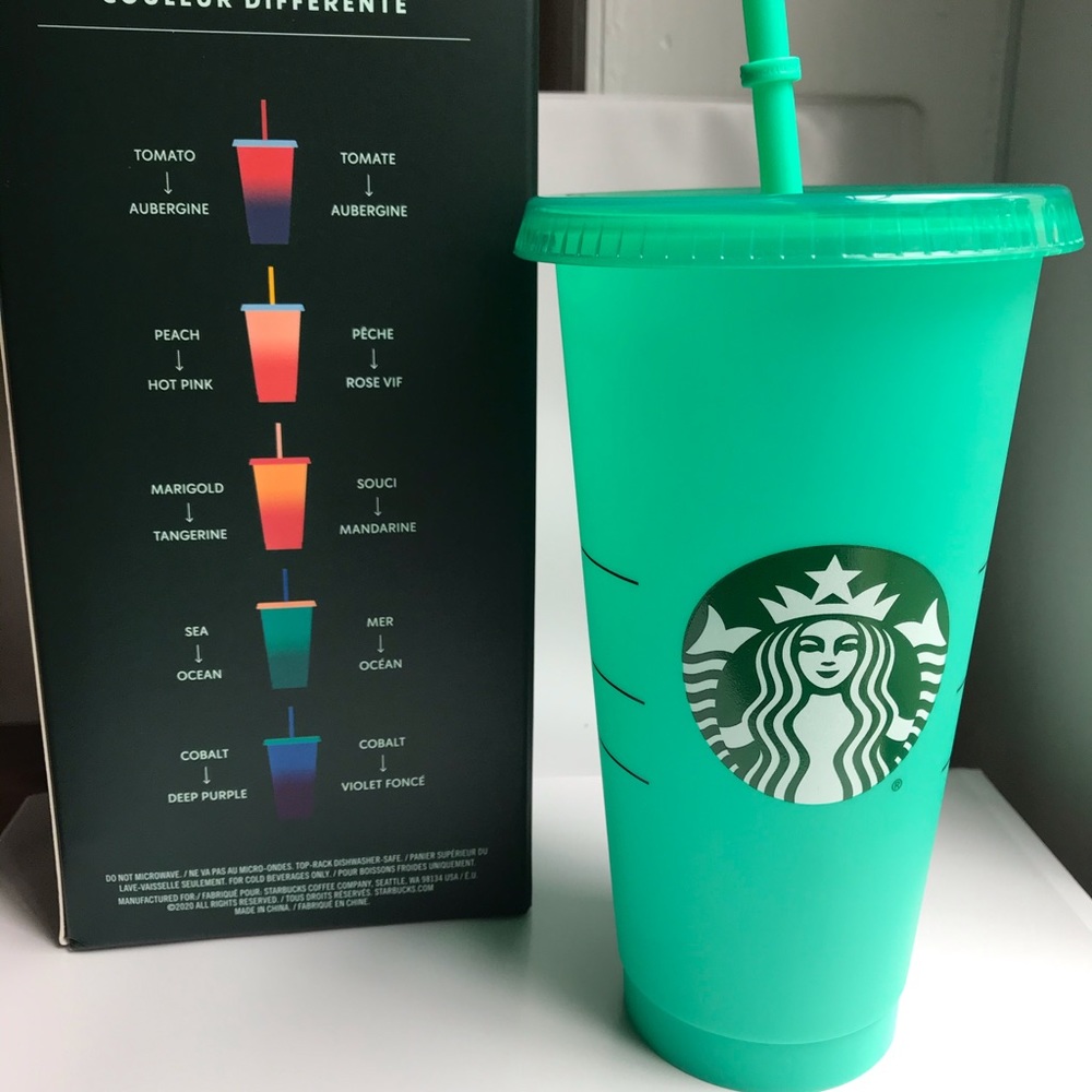 Starbucks color changing cup / Teal